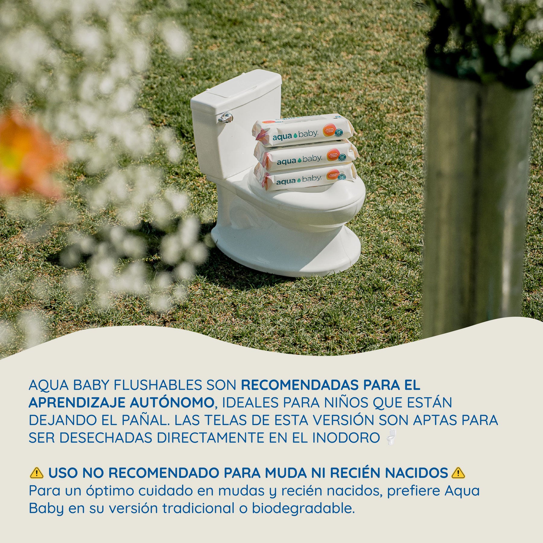 Aqua Baby Flushables 36 Bolsas de 50 Toallitas Húmedas