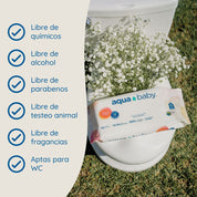 Aqua Baby Flushables 36 Bolsas de 50 Toallitas Húmedas