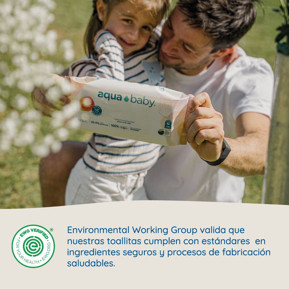 Aqua Baby Flushables 36 Bolsas de 50 Toallitas Húmedas